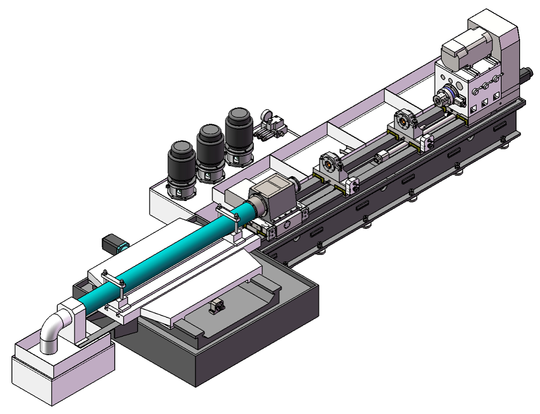 Twin barrel hole deep hole drilling machine for Plastic extruder industry