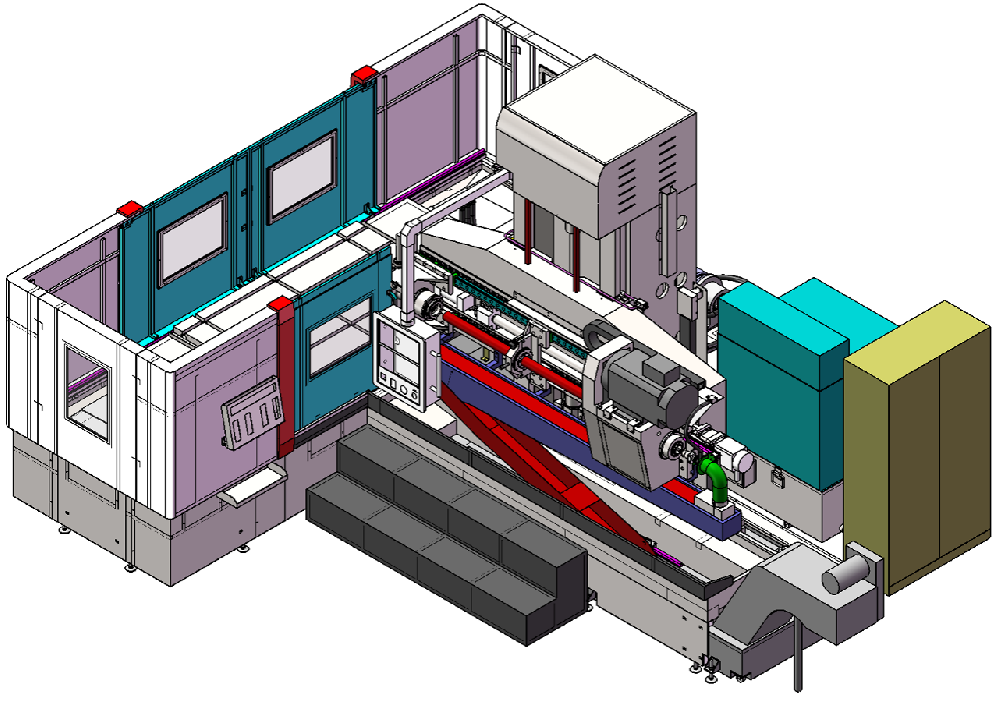 ZSK2310F Deep hole Gun drilling and BTA drilling combined machine